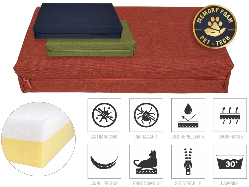 Materassino Memory Foam Pet-Tech